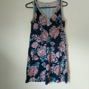LUCKY BRAND v-neck floral dress